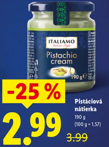 Italiamo Pistáciová nátierka