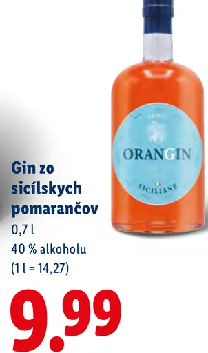Gin zo sicílskych pomarančov