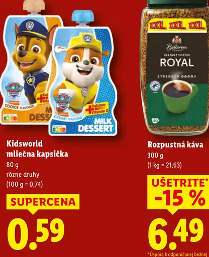 Kidsworld mliečna kapsička