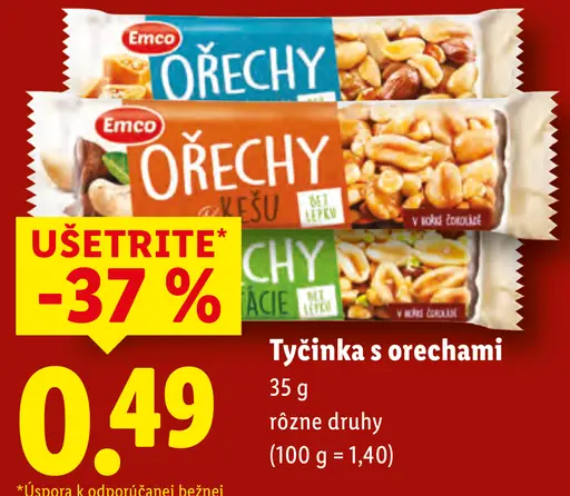 Tyčinka s orechami