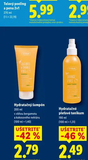 Ziaja Telový peeling a pena