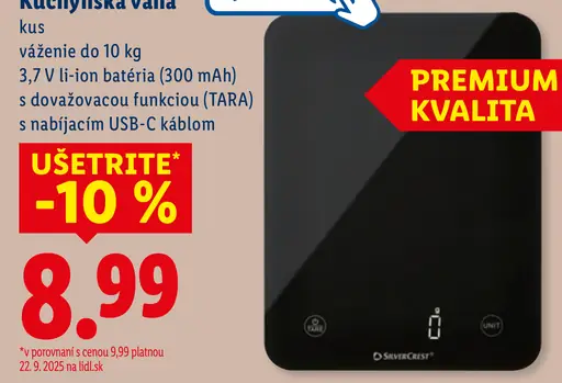 SilverCrest kuchynská váha