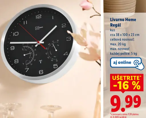 Livarno Home Nástenné hodiny