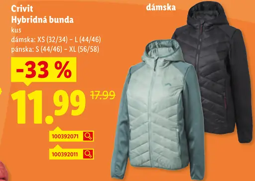 Crivit Hybridná bunda