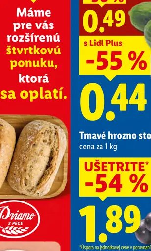 Tmavé hrozno stolové
