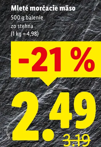 Mäsiarova Mleté morčacie mäso