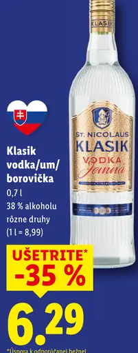 Klasik vodka/um/borovička
