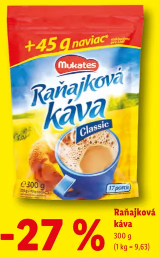 Mukates Classic raňajková káva