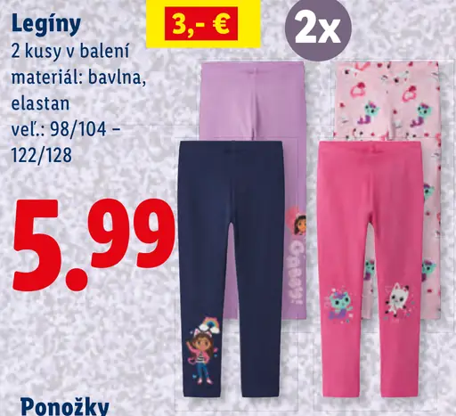 DreamWorks Gabby a jej kúzelný domček - legíny