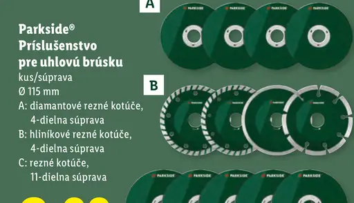 Parkside Príslušenstvo pre uhlovú brúsku