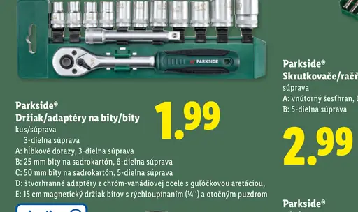 Parkside Držiak/Adaptéry na bity/bity