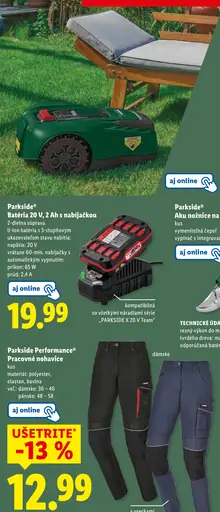 PARKSIDE Batéria 20 V, 2 Ah s nabíjačkou