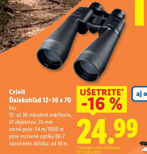 Crivit Ďalekohľad 12–36 x 70
