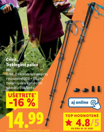 Crivit Trekingové palice