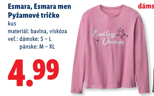 Esmara Pyžamové tričko