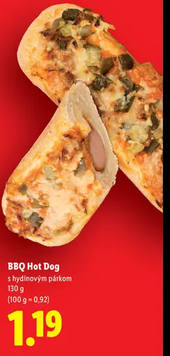 Lidl BBQ Hot Dog s hydinovým párkom