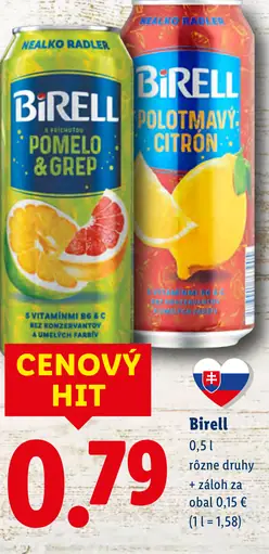 Birell plechovka