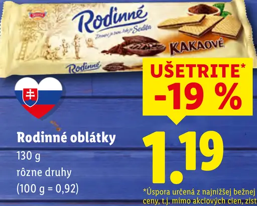 Rodinné oblátky kakaové