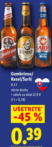 Gambrinus plechovka