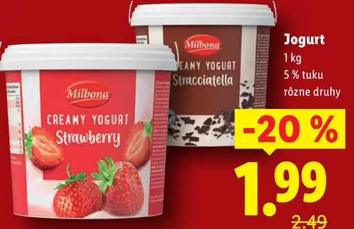 Milbona Jogurt s príchuťou