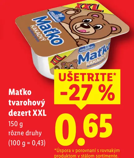 Matko tvarohový dezert
