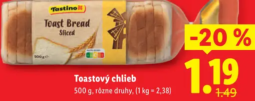 Tastino Toastový chlieb