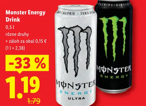 Monster energy drink plechovka