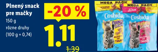 Coshida Plnený snack pre mačky