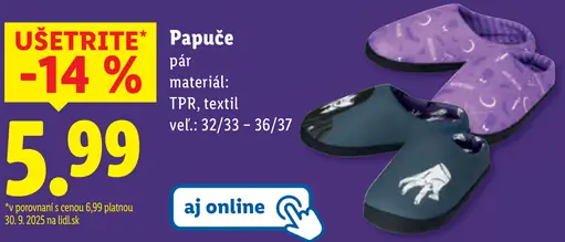 Wednesday Papuče