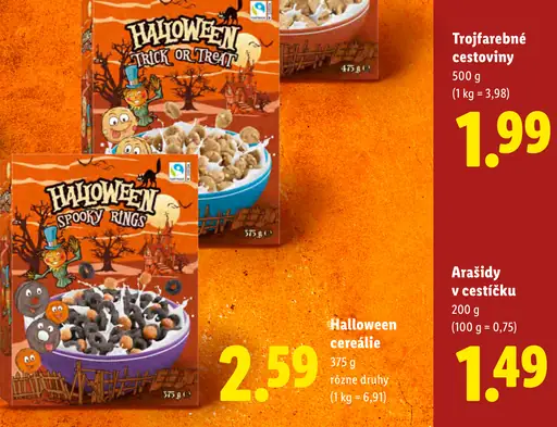 Halloween cereálie