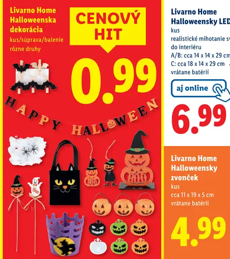 Livarno Home Halloween LED lampáš