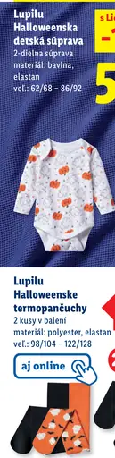 Lupilu Halloweenska detská súprava