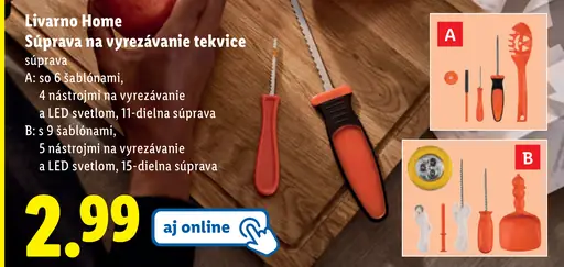 Livarnro Home Súpava na vyrezávanie tekvice