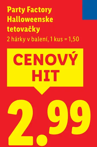 Party Factory Halloweenske tetovačky