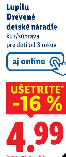 Lupilu Drevené detské náradie