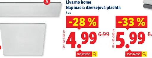 Livarno home napínacia džersejová plachta