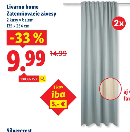 Livarno home Zatemňovacie závesy