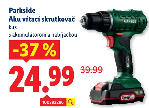 Parkside Aku vŕtací skrutkovač