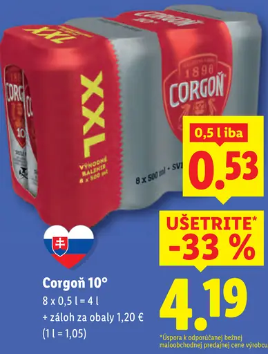 Corgoň 10° plechovka