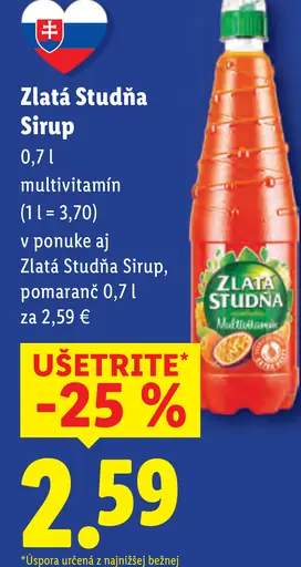 Zlatá studňa sirup