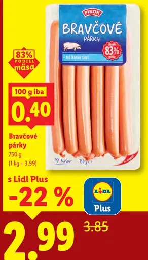 Pikok Bravčové párky