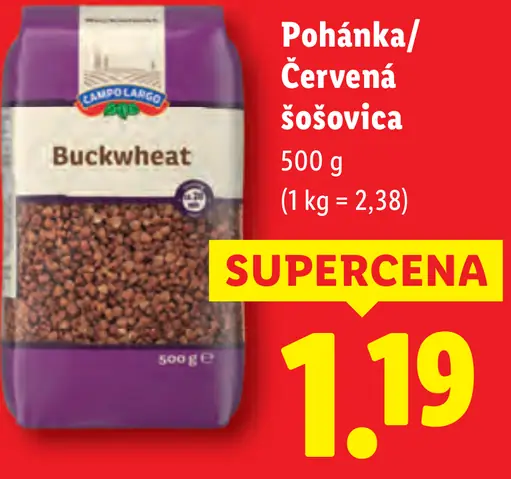 Pohánka/Červená šošovica