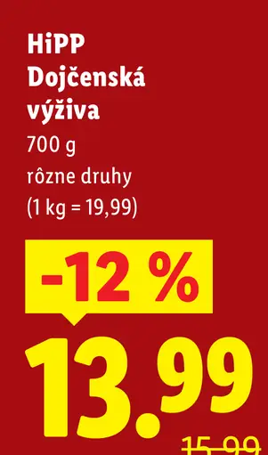 HiPP Dojčenská výživa