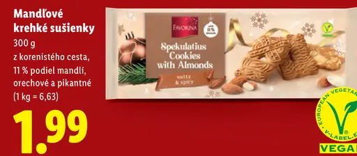 Favorina Mandľové krehké sušienky