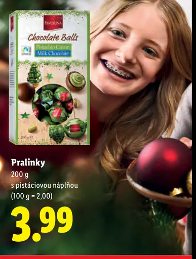 Favorina Pralinky s pistáciovou náplňou