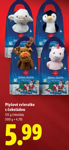 Plyšové zvieratko s čokoládou