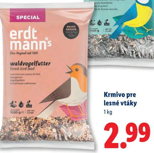 Erdtmann's Krmivo pre lesné vtáky
