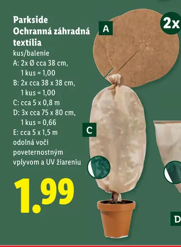 Parkside Ochranná záhradná textília