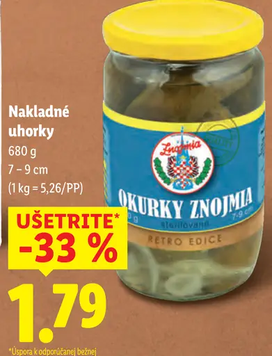 Znojmia Okurky nakladané