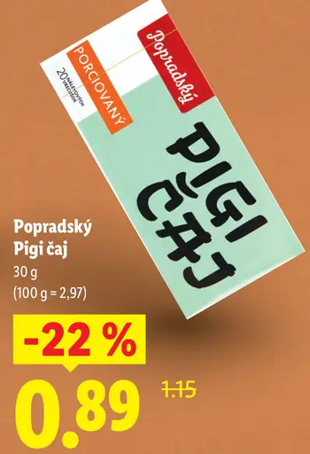 Popradský Pigi čaj porciovaný